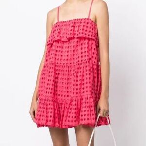 SOLID AND STRIPED NYLA Eyelet Mini Dress Medium